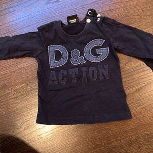 Authentic d&g baby long sleeve shirt logo